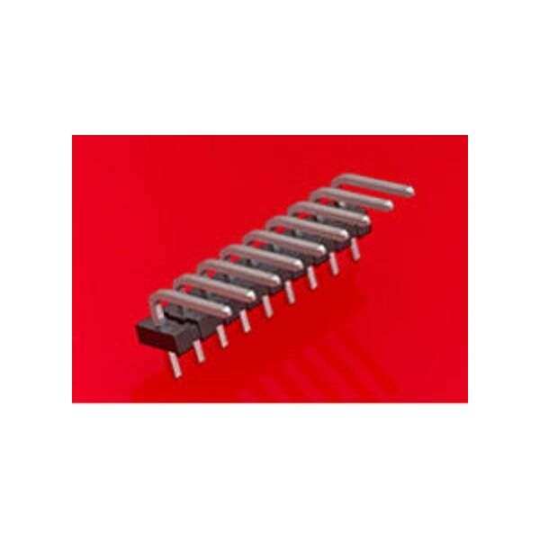 Molex Board Connector, 10 Contact(S), 1 Row(S), Male, Right Angle, 0.156 Inch Pitch, Solder Terminal, 26481102 - main